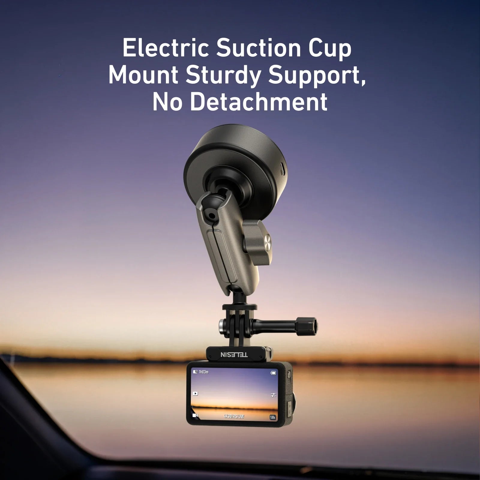 TELESIN 360° Electric Suction Cup Mount for Action Cameras