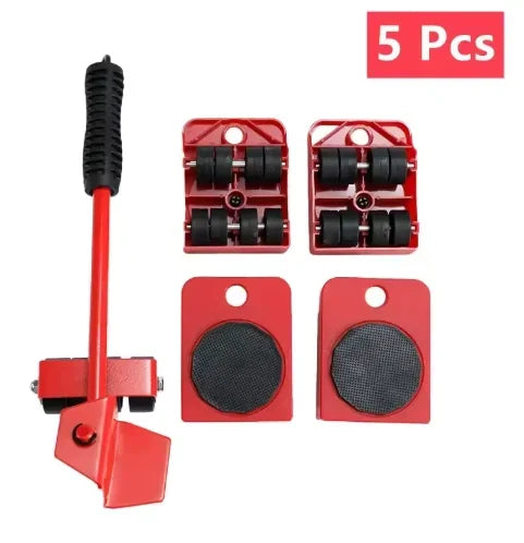Heavy Duty Furniture Mover Set - 5pcs Roller Sliders for Easy Moving