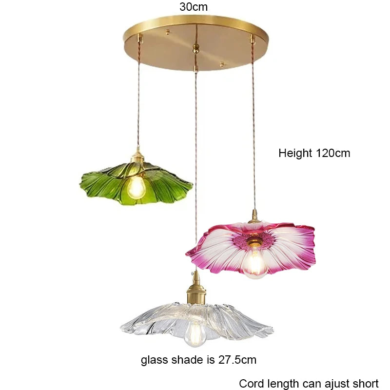 Luxury Lotus Pendant Chandelier for Coffee Shops & Restaurants