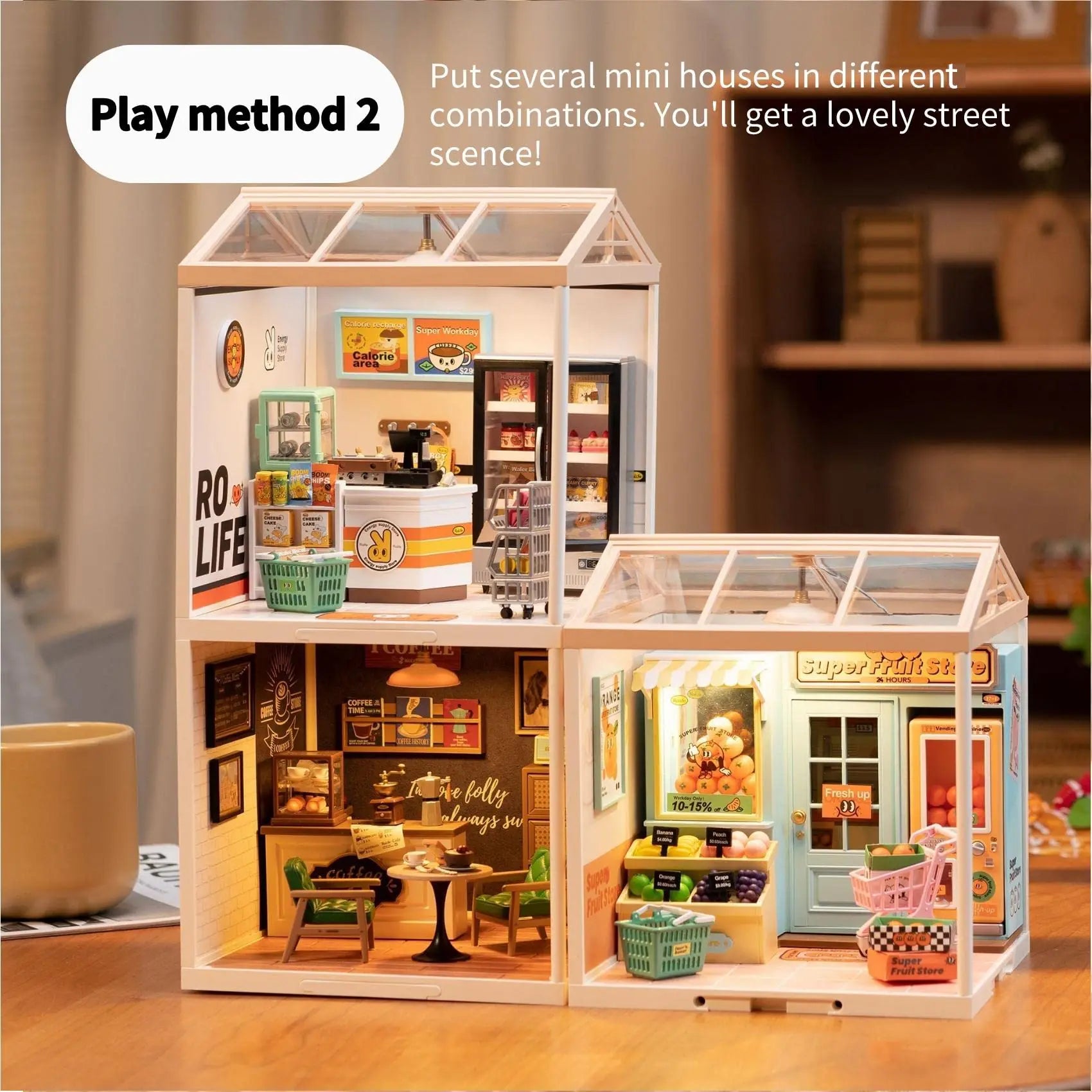Robotime DIY Miniature House Kit - Fun 3D Puzzle for Kids & Adults
