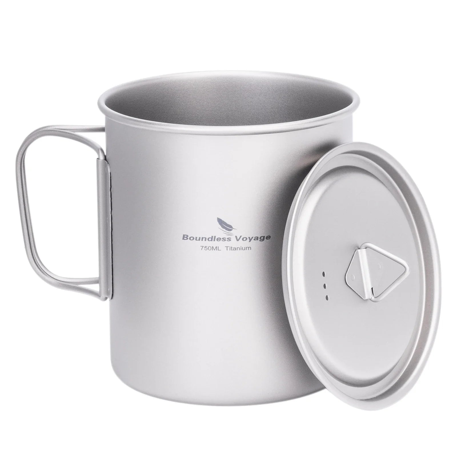 Titanium Camping Mug with Lid - Stackable & Durable Travel Cup