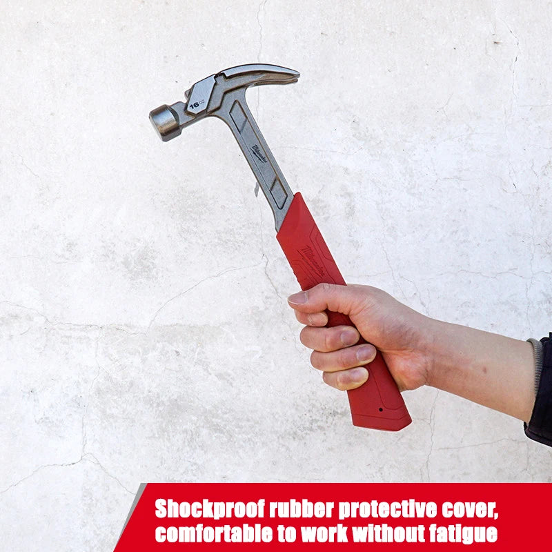 Milwaukee 12oz Smooth Face Hybrid Claw Hammer with Vibration Grip