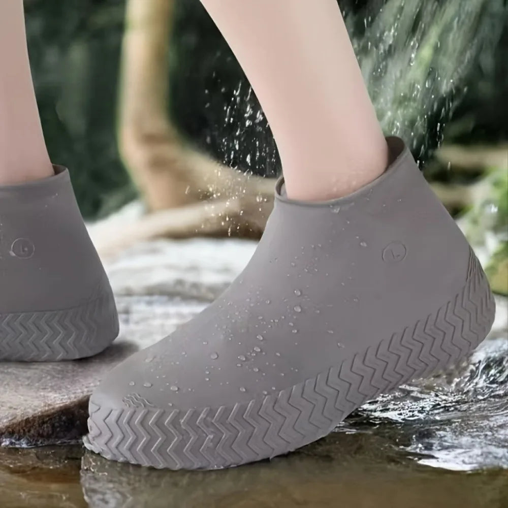 Reusable Thick Latex Waterproof Shoe Covers for Men & Women