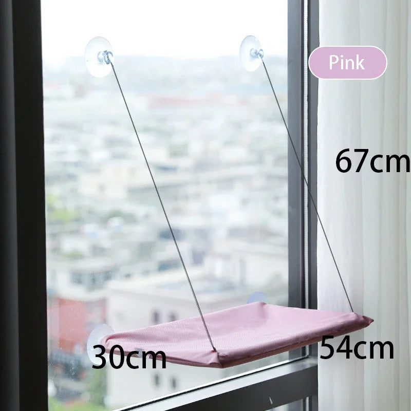 Cat Window Hammock - Washable Suction Shelf Bed for Feline Relaxation