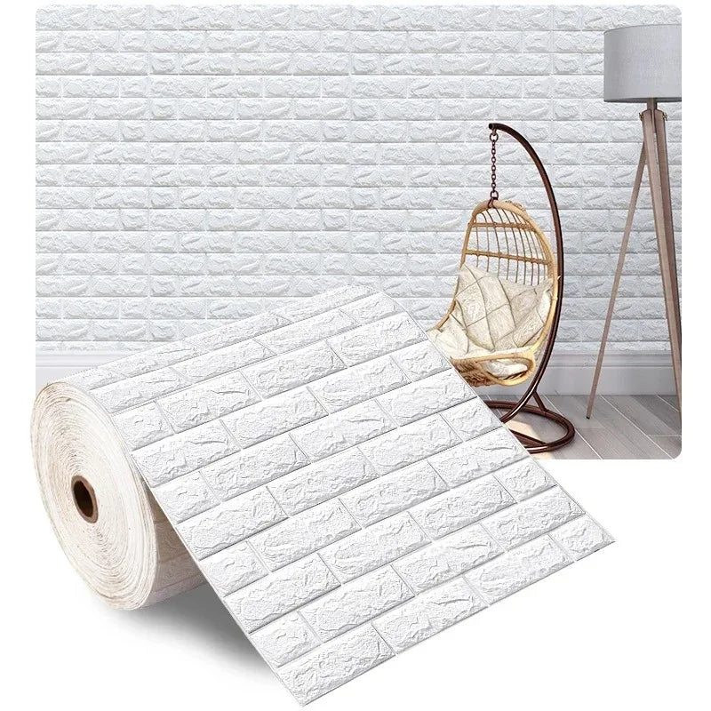 3D Self-Adhesive Foam Brick Wallpaper - Modern Home Décor