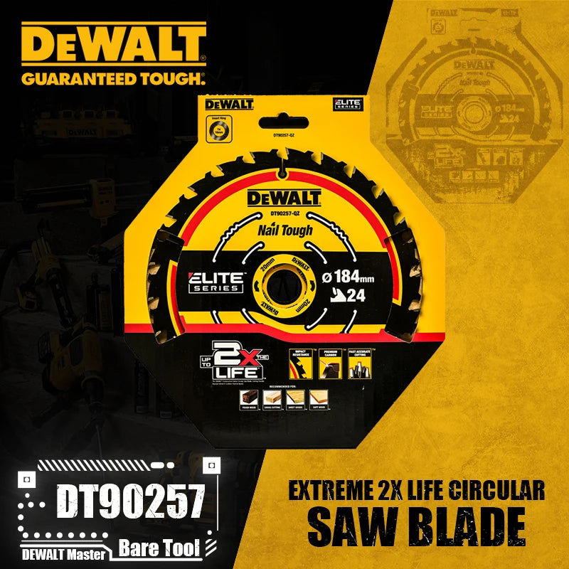 DEWALT EXTREME 2X Life 184mm Circular Saw Blade - Ultimate Wood Cutting Tool