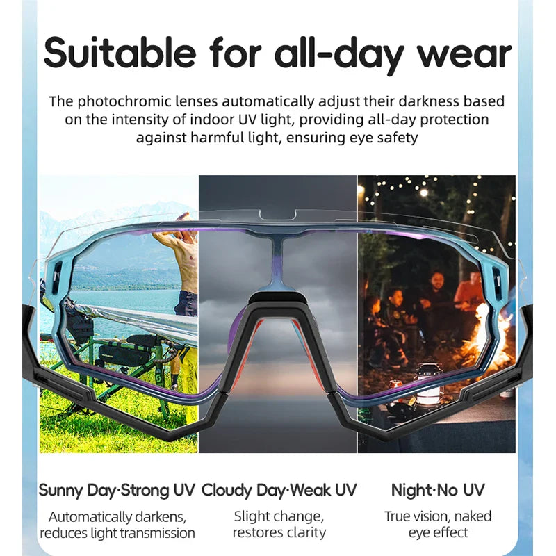 ROCKBROS Kids Photochromic Sunglasses - UV400 Protection & Comfort
