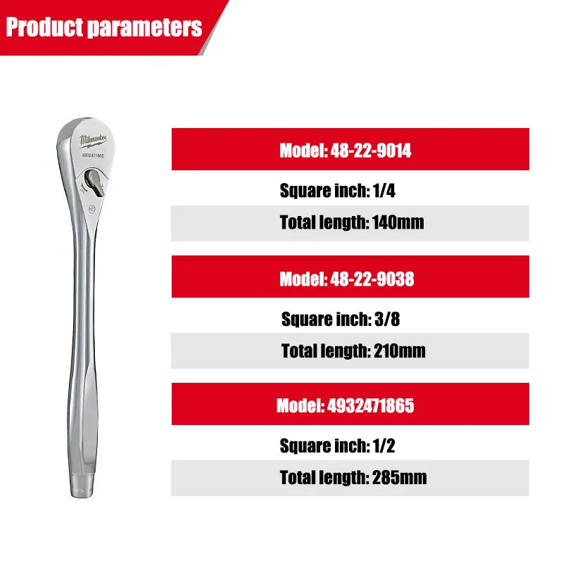 Milwaukee 1/4" Drive Ratchet Wrench - Compact & Versatile Tool