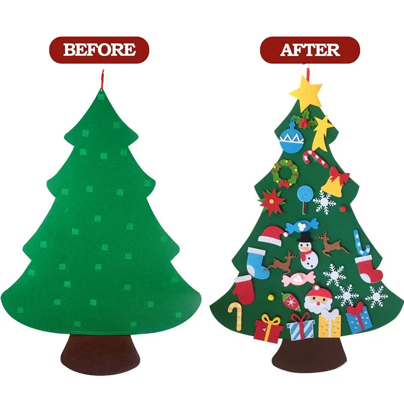DIY Montessori Wall Felt Christmas Tree for Kids - Creative Holiday Decor