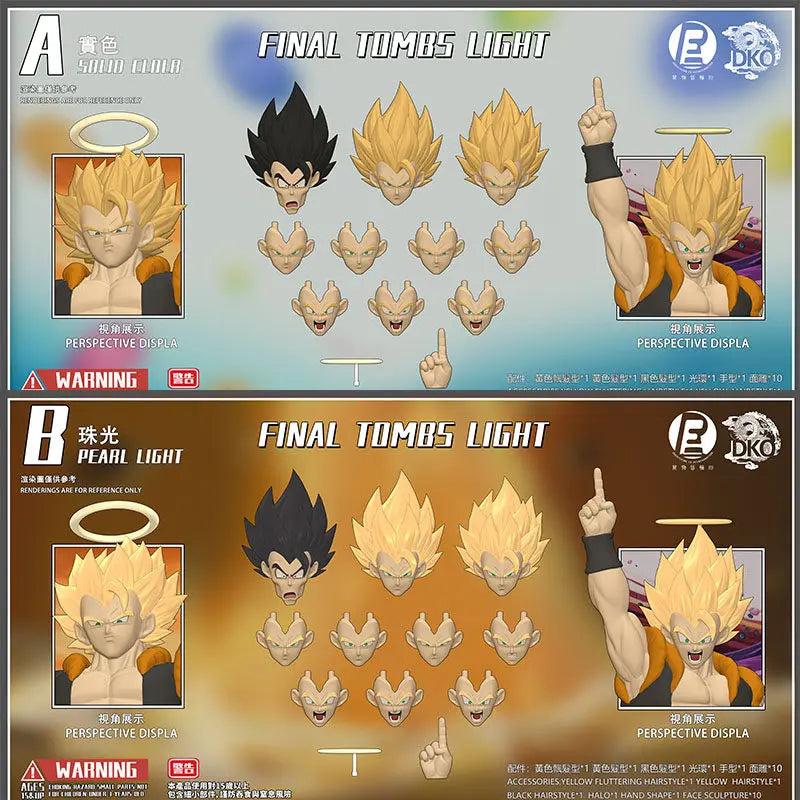 Gogeta Super Saiyan Head Sculpts for Dragon Ball Figures