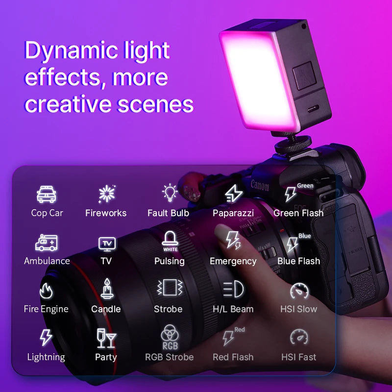 Ulanzi VL49 RGB PRO Video Light | 2500K-9000K LED with Diffuser