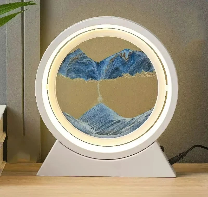 Calming Sand Art Lamp - Elegant Stress Relief Hourglass Decor