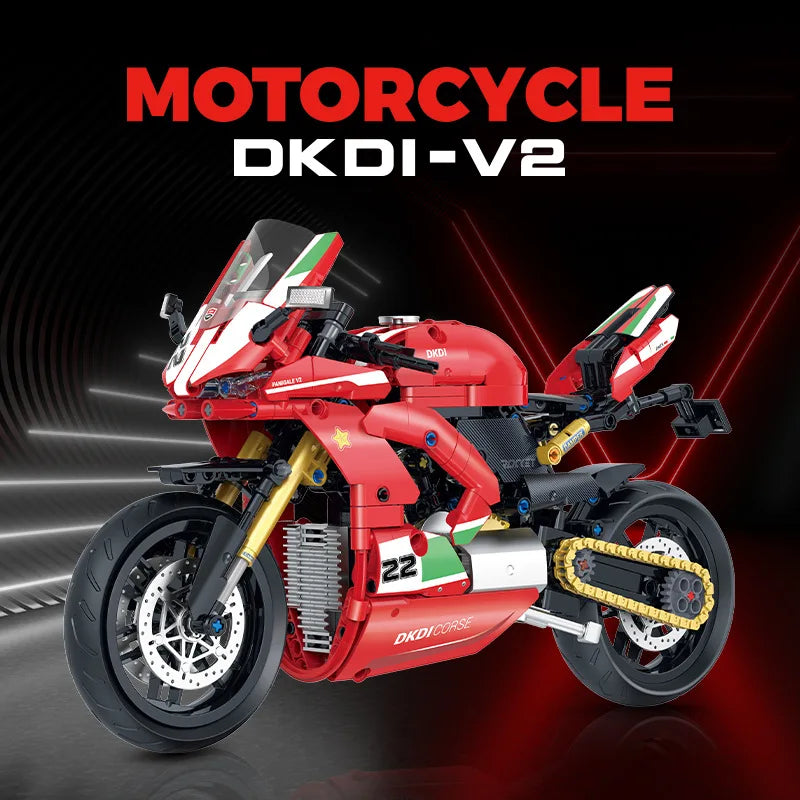 MOULD KING 1:8 Motorcycle Building Block Model Kit - Fun for Kids