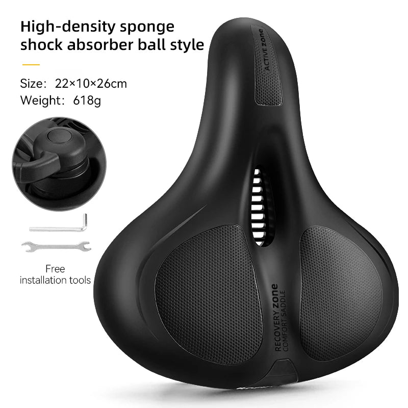 ROCKBROS Comfortable MTB Bicycle Saddle - Shock Absorption Cushion
