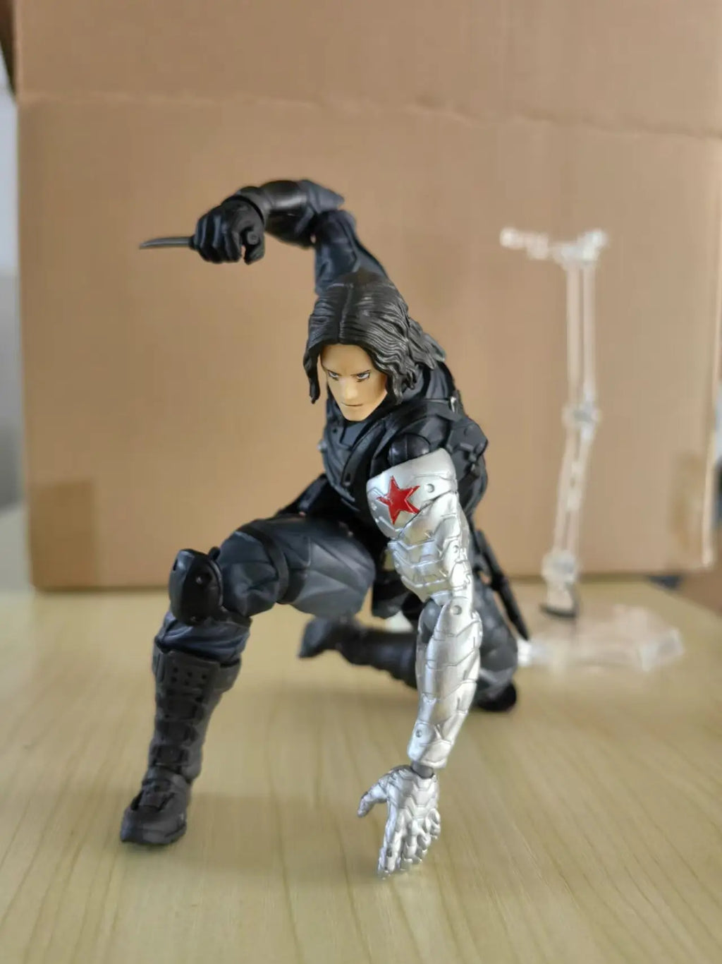 Kaiyodo Winter Soldier Bucky Barnes Anime Action Figure - Collectible Toy