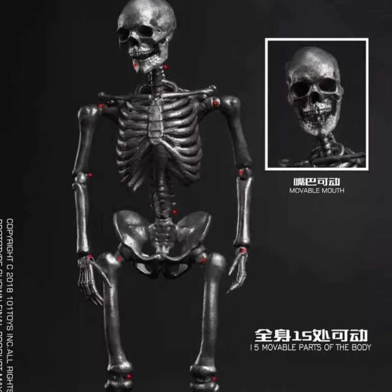 Collectible 1/12 Scale Skull Skeleton Action Figure - Perfect for Hobbyists