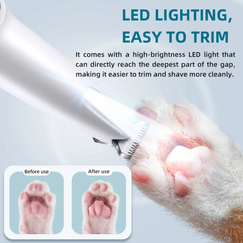 2-in-1 Electric Dog Nail Grinder & Hair Trimmer - Quiet & Efficient
