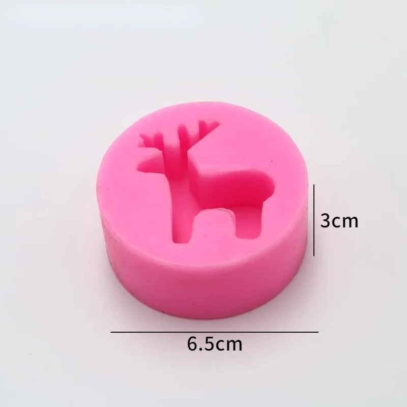 DIY Christmas Elk Candle Silicone Mold for Creative Crafts