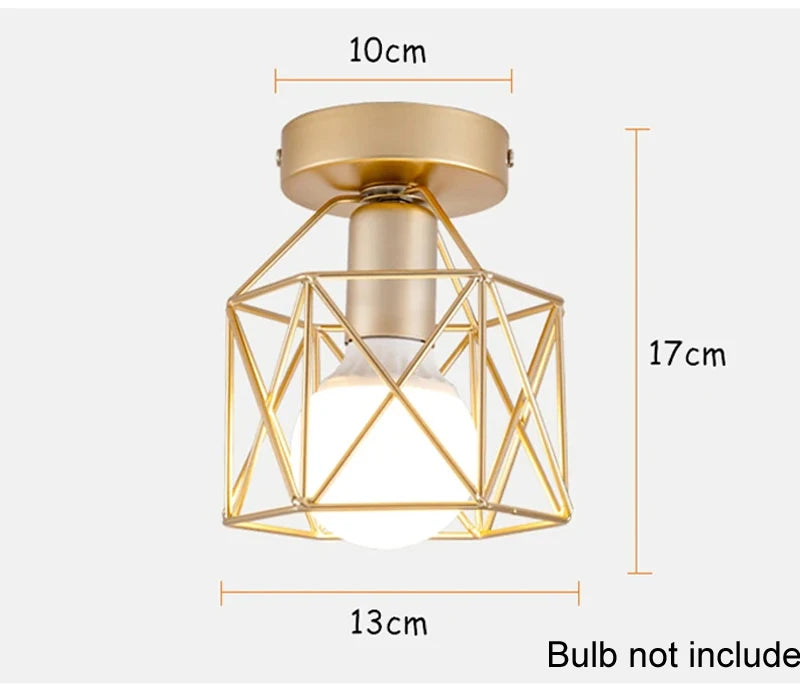 Modern Minimalist LED Pendant Light - Gold & Black Metal Fixture