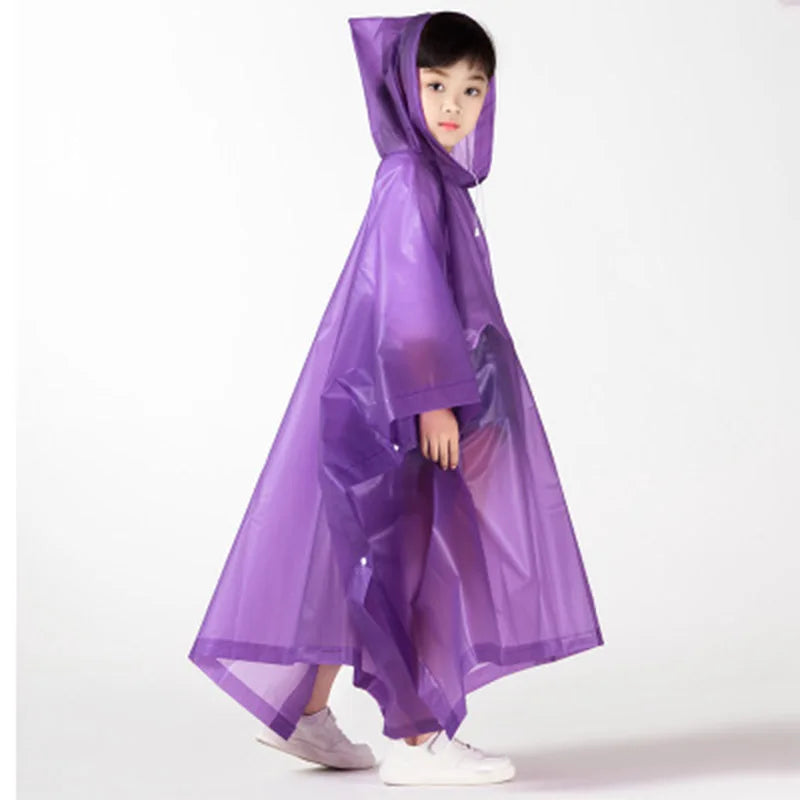 Lightweight Kids Raincoat - Waterproof Pullover for Outdoor Adventures