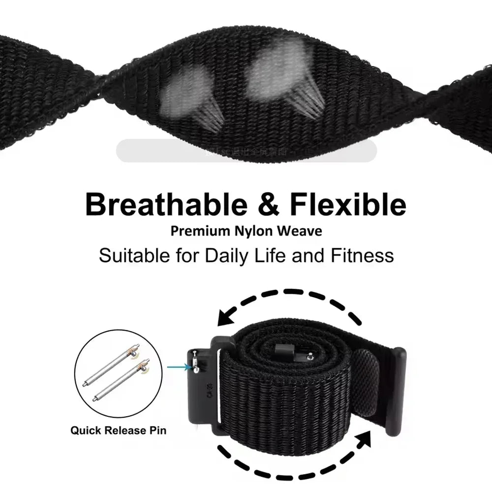 Comfortable Nylon Loop Strap for Garmin Venu & Forerunner Watches