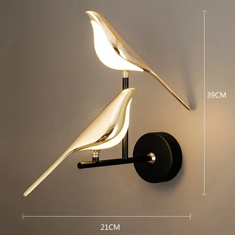 Modern LED Magpie Bird Wall Lamp - Art Deco Indoor Lighting