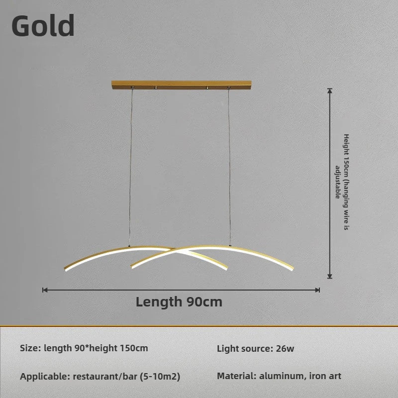 Stylish Minimalist Long Linear Pendant Lamp for Dining & Bar