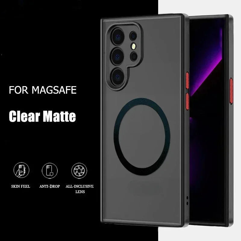 Matte Hard Case for Samsung Galaxy S21/S22/S23 with MagSafe Compatibility