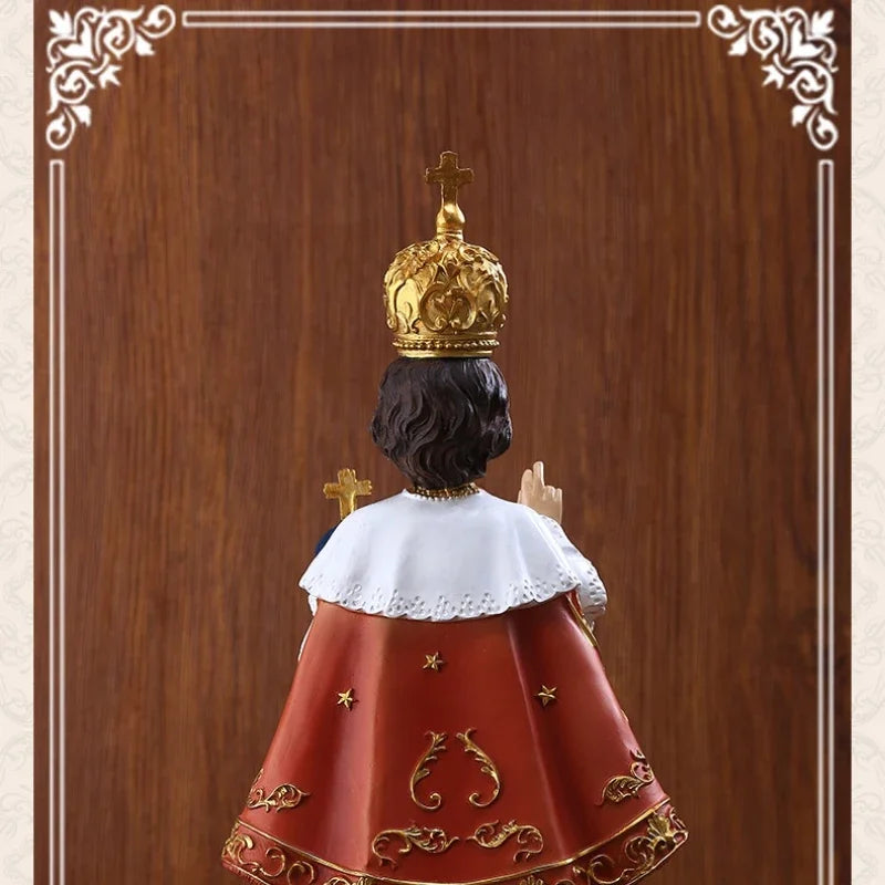 Elegant 12-Inch Infant of Prague Figurine for Religious Decor