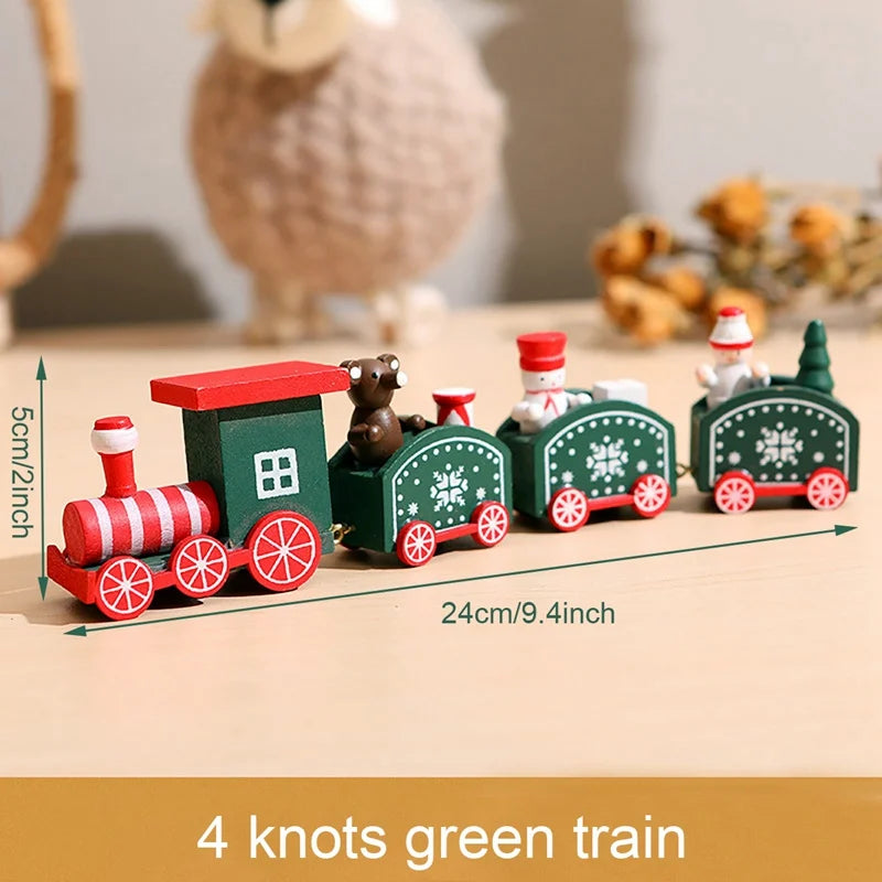 Christmas Train Ornament – Festive Wooden & Plastic Holiday Decor