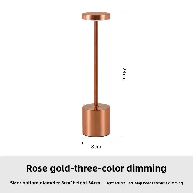 Modern Rechargeable LED Touch Dimming Table Lamp - Portable Luxury Design