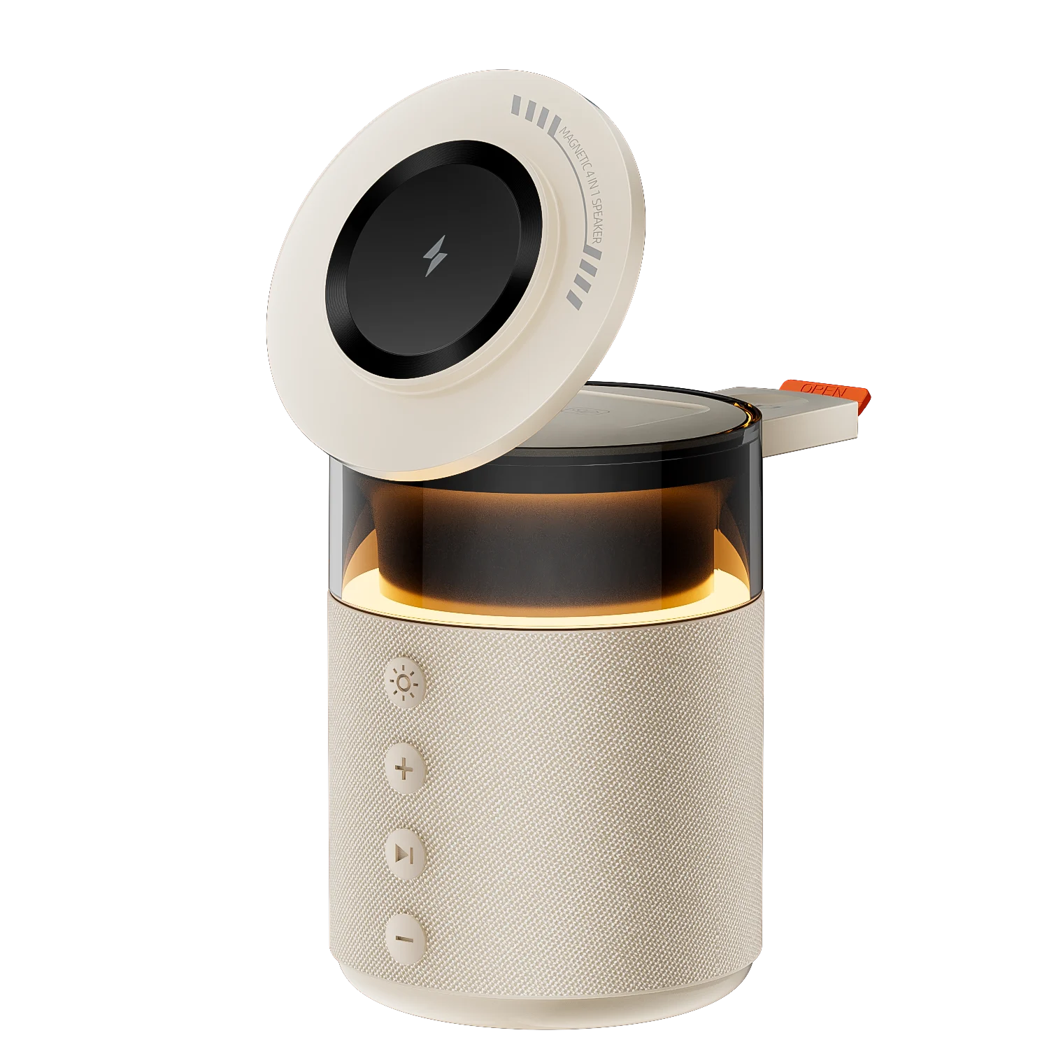 5-in-1 Magnetic Wireless Charger & Bluetooth Speaker with Night Light
