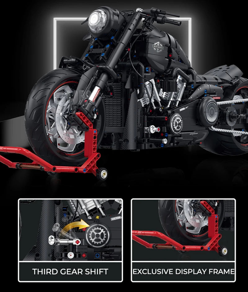 2000+ Racing Motorcycle Building Blocks Set - Creative DIY Toy