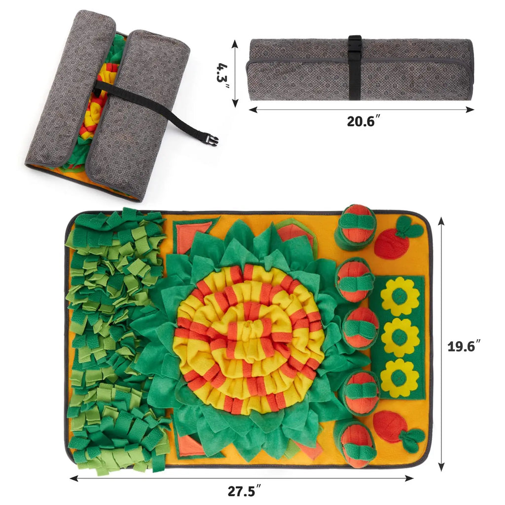 Interactive Dog Snuffle Mat - Anxiety Relief & Fun Squeaky Toy