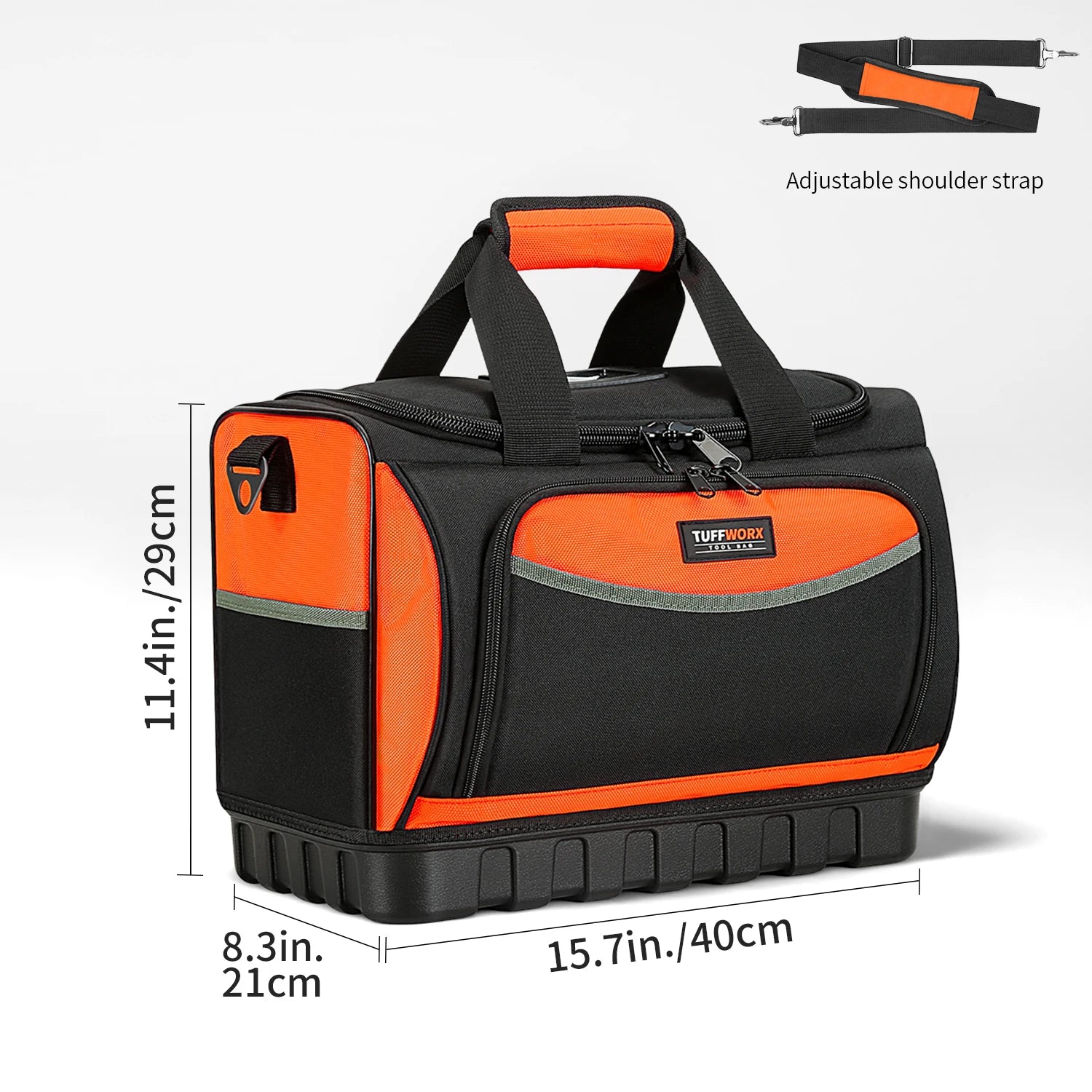 Heavy Duty Tool Bag Organizer with 18 Pockets & Adjustable Strap