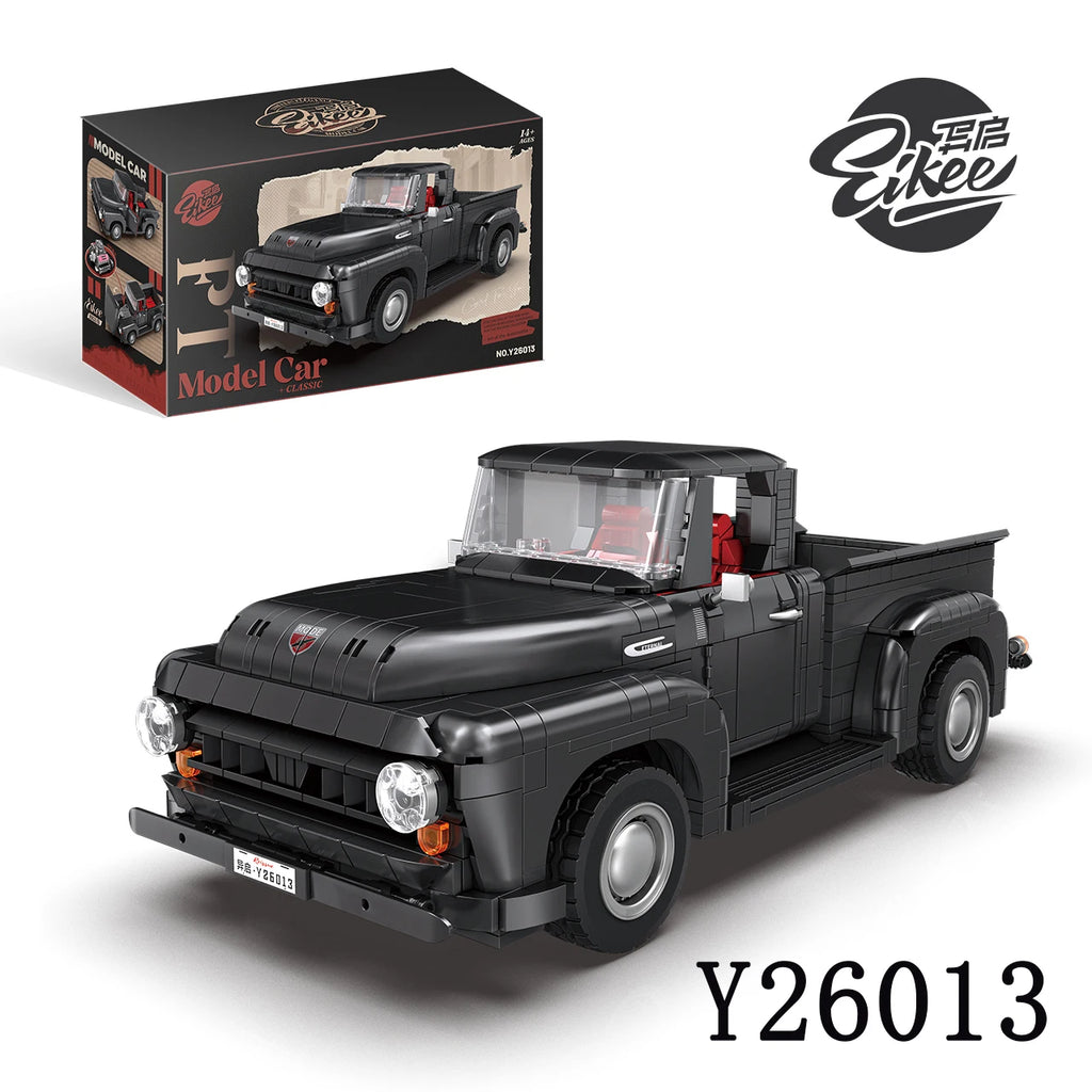 MOULD KING 1953 F100 Pickup Truck Building Blocks Model - Retro Toy