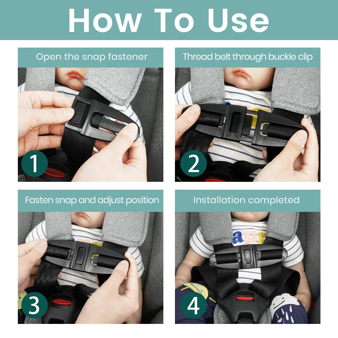 Universal Child Safety Seat Chest Harness Clip - Secure Your Child
