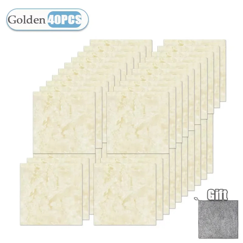 Thickened Self-Adhesive Marble Tile Stickers - Waterproof & Durable