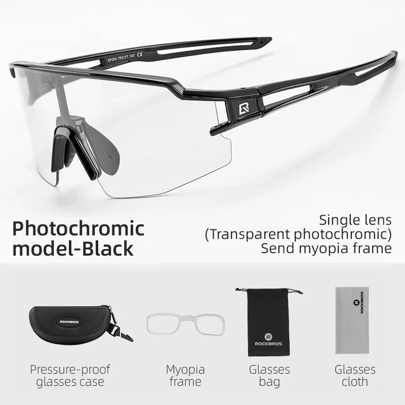 ROCKBROS Photochromic Polarized Cycling Glasses for UV Protection