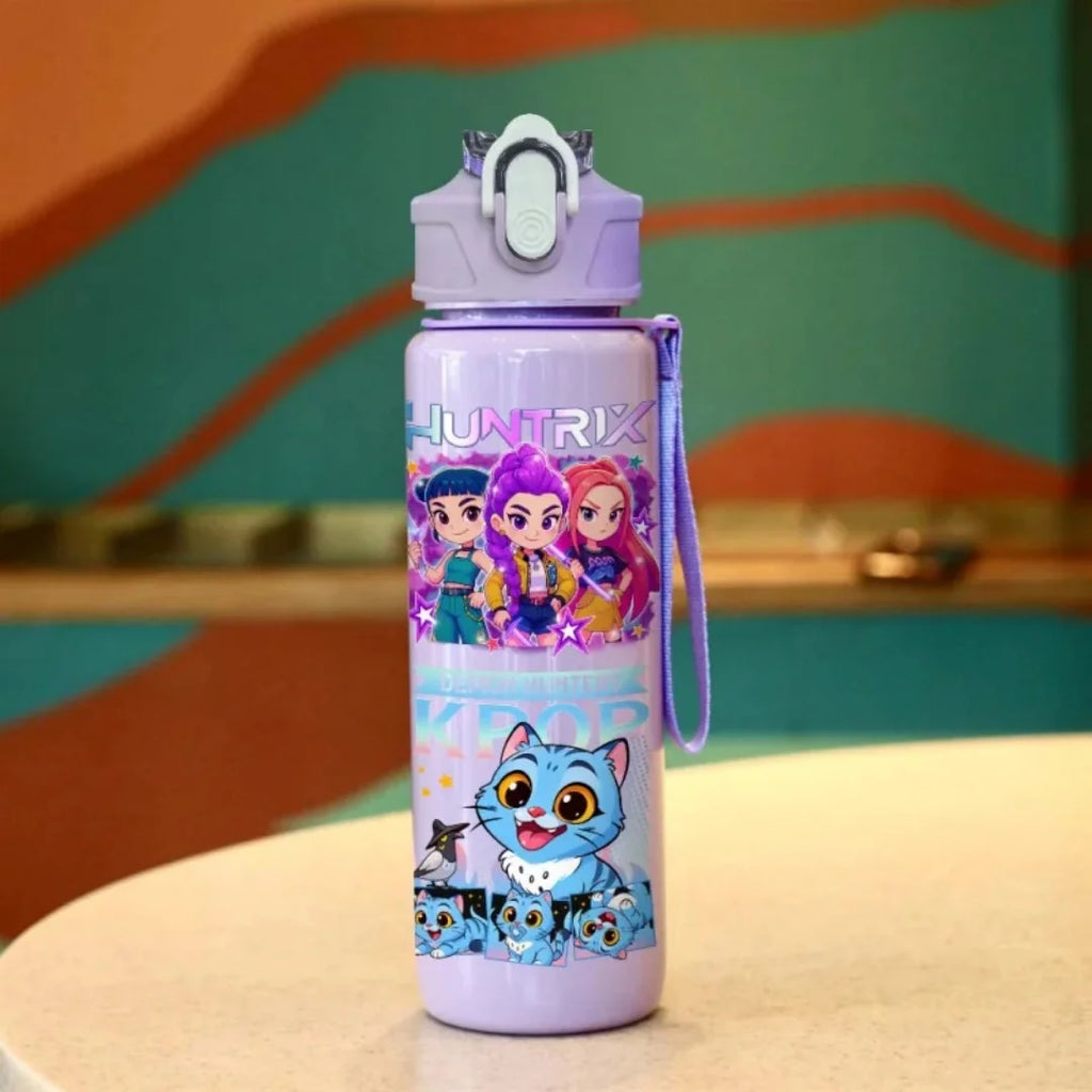 Fun 3D Printed Cartoon Water Bottle - Portable, Leakproof, 750ml