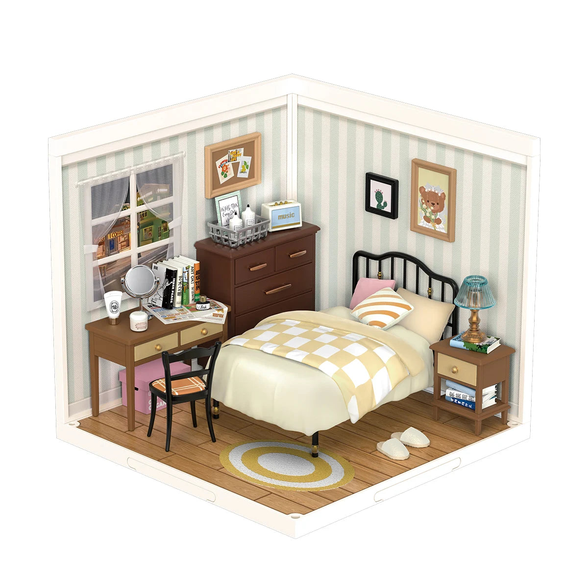 Robotime 3D Puzzle Toy Miniature House - Sweet Dream Bedroom Kit