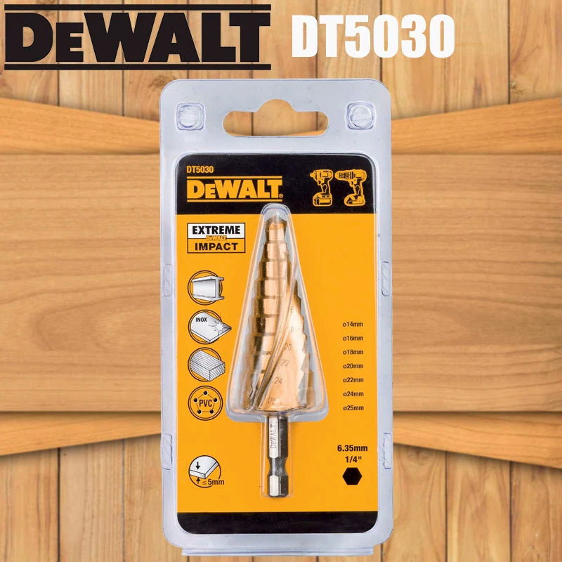 DEWALT Titanium Step Drill Bit Set - Impact Hex, Durable Metal Tool