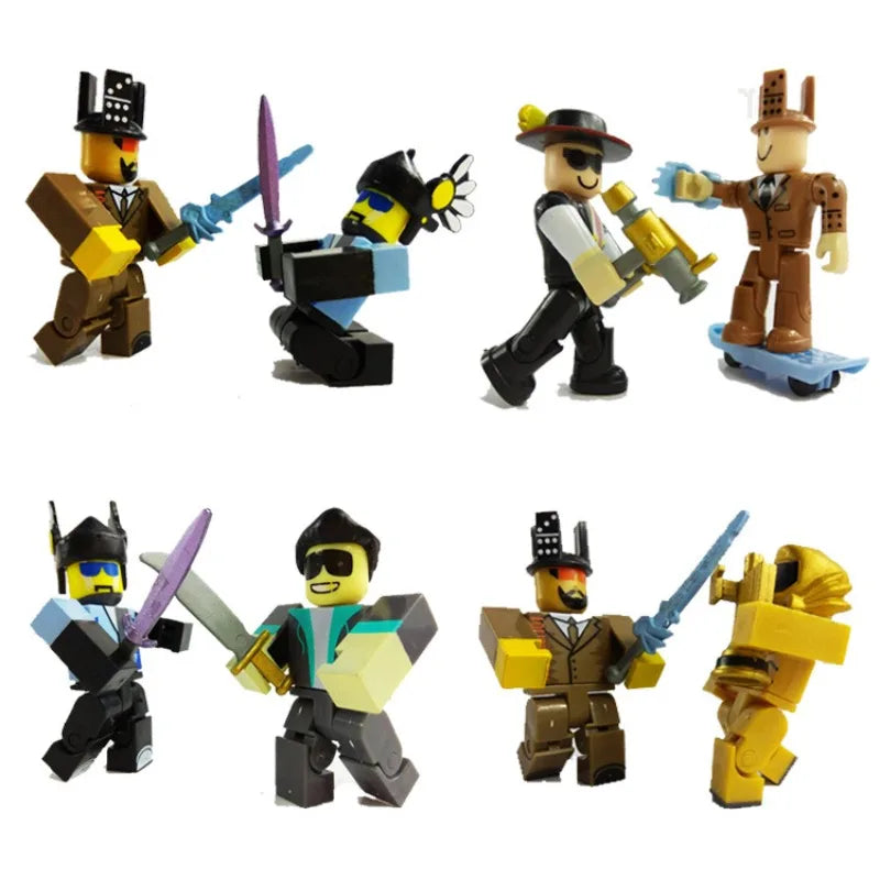 Roblox Cartoon Model Set - 6 Colorful Characters for Imaginative Play