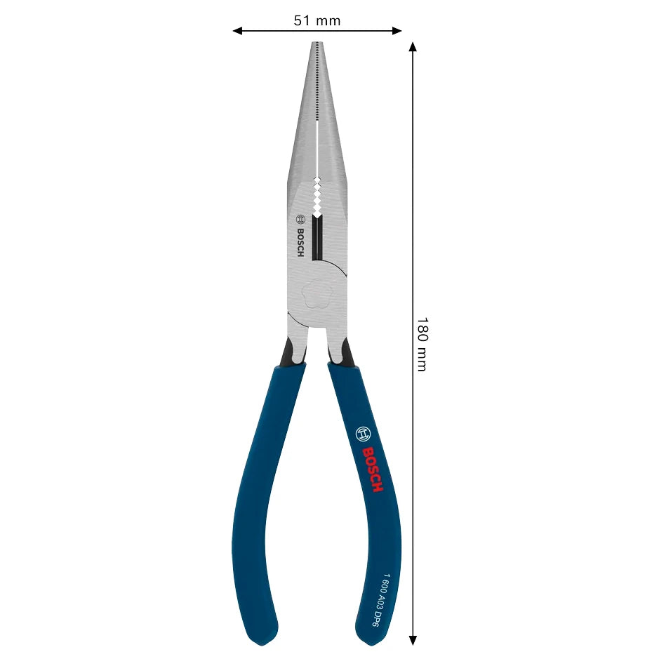 Bosch Long-Nose Pliers - Superior Grip & Precision Cutting Tool