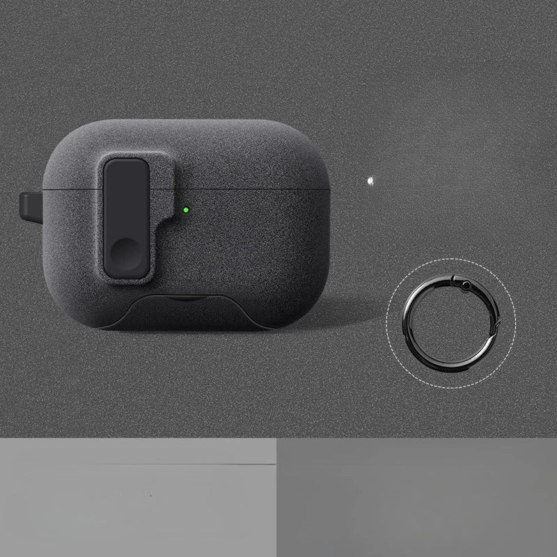 Silicone AirPods Pro 3 Case with Secure Lock & Phone Stand
