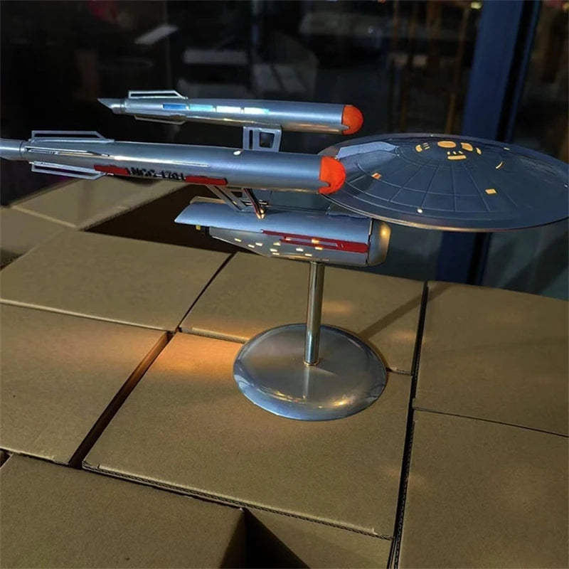 Steampunk Metal Starship Model Kit - Unique Aircraft Decor