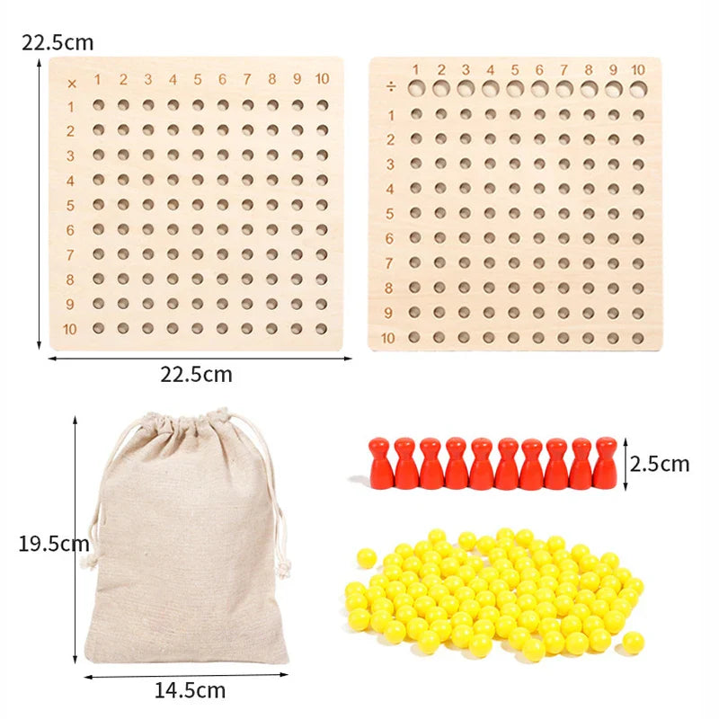 Montessori 99 Multiplication Board - Fun Math Learning Tool for Kids