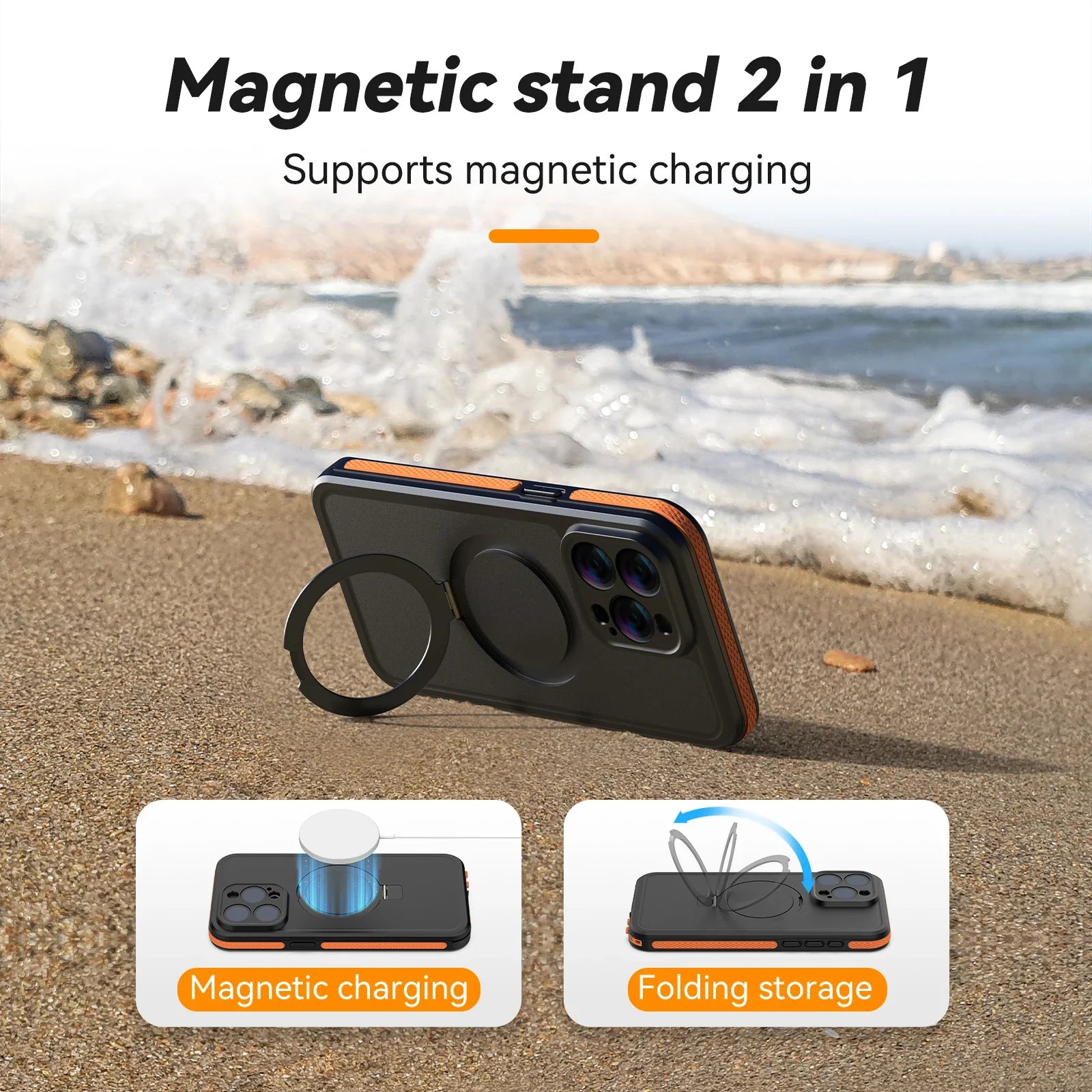 TELESIN Waterproof Case for iPhone 15 Pro Max - Ultimate Adventure Protection