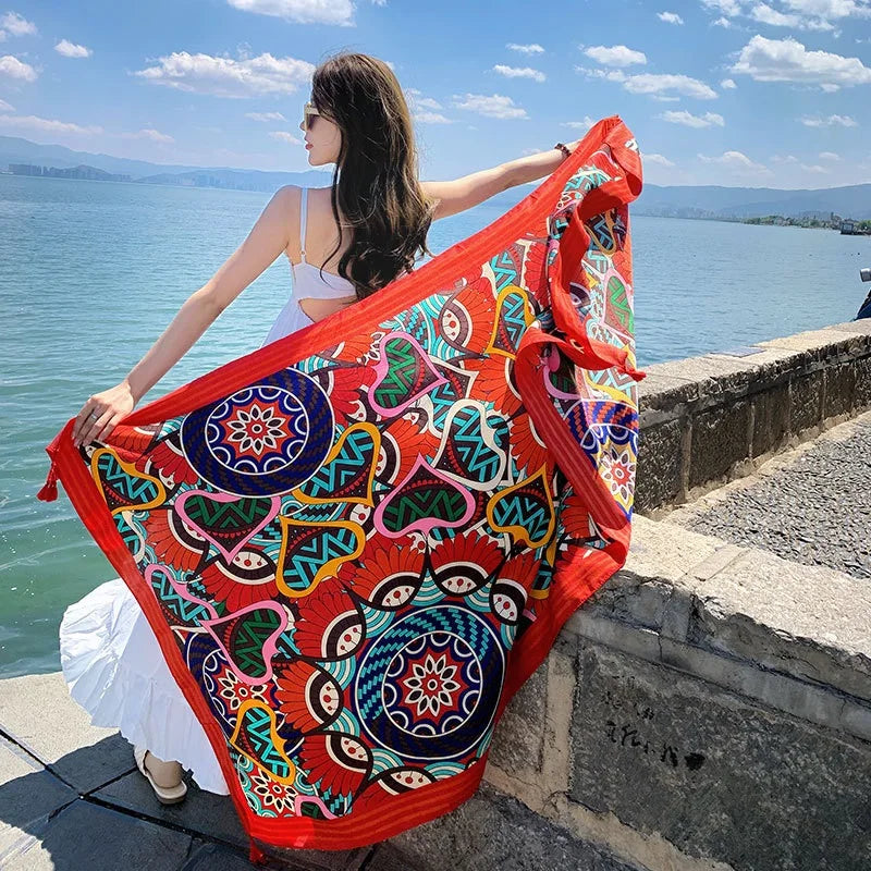 28 Stylish Travel Beach Shawls | 90x180cm Sunscreen Scarfs for Women