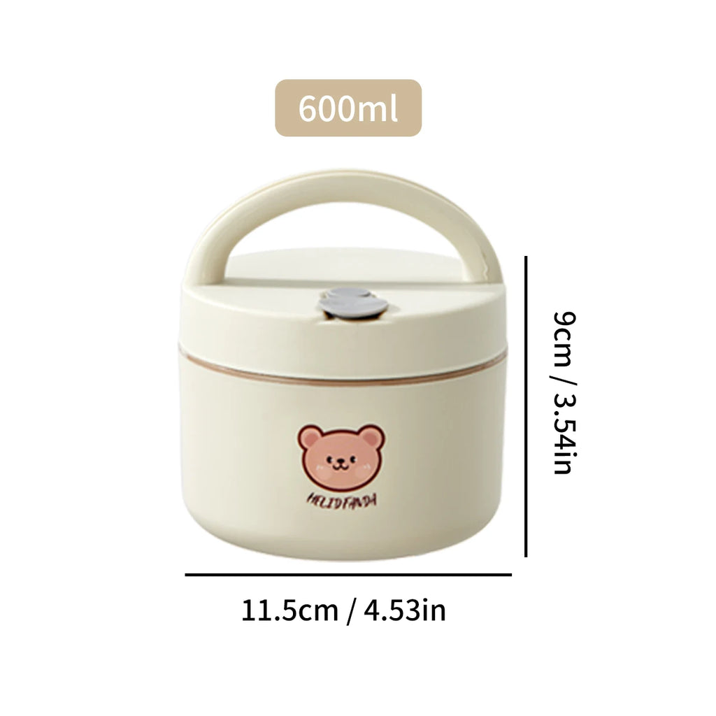 Double-Layer Insulated Stainless Steel Kids Bento Lunch Box